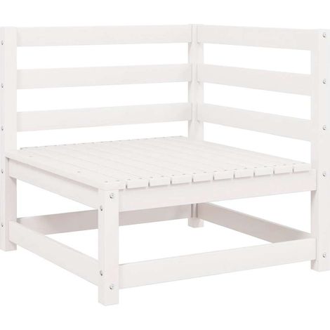 Maison Exclusive - Garten-Ecksofa Weiß Massivholz Kiefer (1/5)