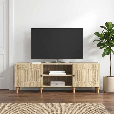 vidaXL Mueble de TV 150 x 31 x 50 cm Roble Sonoma Madera de Ingeniería (1/5)
