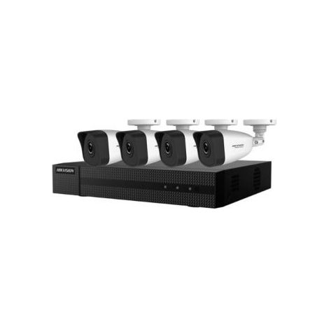 Kit Videosorveglianza Hikvision Professionale Bullet 4 Mpx 4 Canali Ip Poe 4k Full Hd Cloud 500 gb Hard Disk