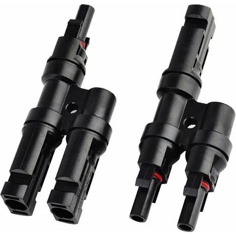 Connecteur Y MC4 pour Panneaux Solaires, Raccord en T Étanche IP67 pour Câblage Photovoltaïque et Distribution de Courant (1/4)
