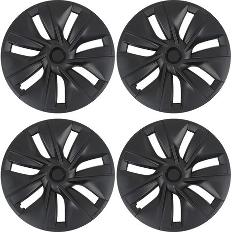 4 jantes enjoliveurs 19 pouces noir mat anti-rayures élégants remplacement Tesla Model Y 2020-2023 (1/5)