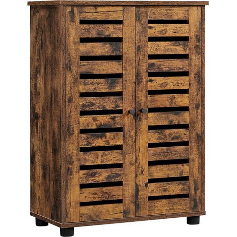 Mobiletto da bagno vintage Oskar in legno marrone rustico (1/5)