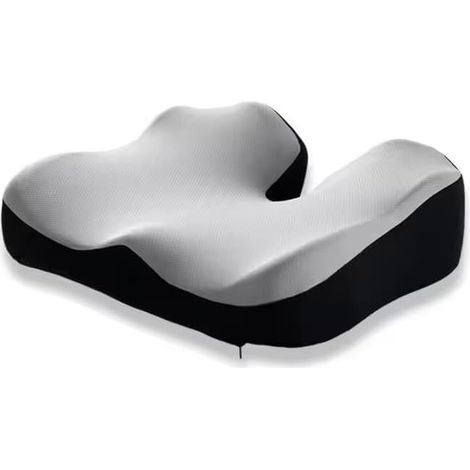 Cojín ergonomico Silla Oficina Cojin Silla Ruedas antiescaras Cojin Asiento de Coche Dolor Lumbar y hemorroides de Espuma Viscoelastico, Funda Lavable (1/5)
