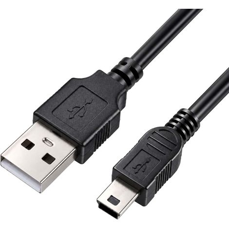 Mini USB Charging Cable, USB Cable Mini B 5 Pin 0.8 M, USB 2.0 Type A to Mini-B Charging and Sync Cable for Controller, Calculator GPS External Hard Drive Digital Camera (1/5)
