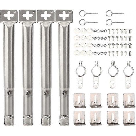 Lot de 4 tubes de brûleur réglables en acier inoxydable pour barbecue à gaz (1/5)