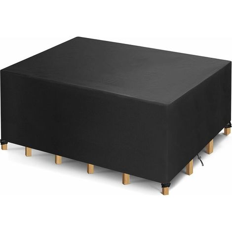 Funda para muebles de jardín - Funda rectangular para mesa de jardín, funda protectora - Impermeable, resistente a los rayos UV, tela Oxford 420D para exterior - 213 x 132 x 72 cm