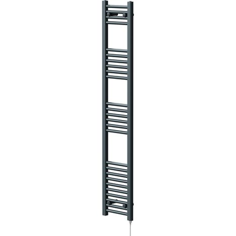 Pizarro Anthracite 1600mm x 300mm Straight Electric Heated Towel Rail (1/5)