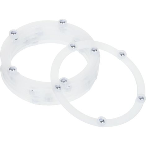 6pcs Plateaux Tournant 88mm avec Roulement à Bille Blanc 5 Billes (1/5)