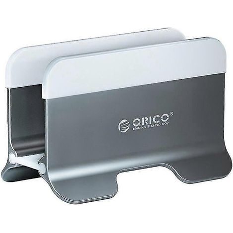 Support vertical en aluminium pour ordinateur portable, fixation par gravité, support pour ordinateur portable de bureau et tablette. (1/5)