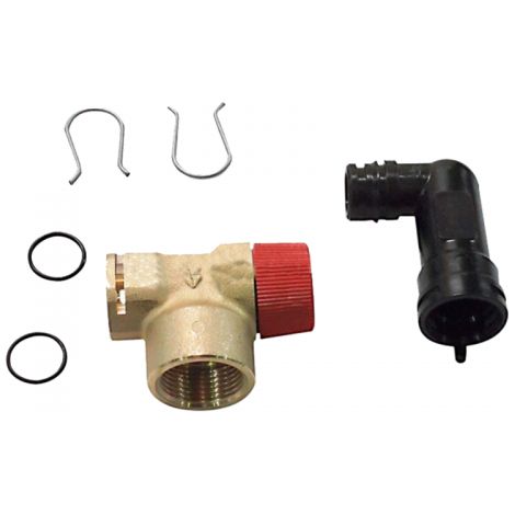 Válvula Seguridad Vaillant 3 Bar  Original 190732  Recambio Caldera VMW 242, VMI 280, 282  Protección Sobrepresión