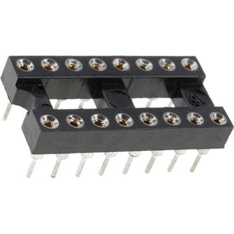 Zocalo Circuito Integrado 16 Pin TORNEADO 2,54mm