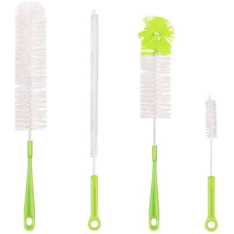 [NIE BENUTZT]Qisan 4-teiliges Flaschenreinigungsbürsten-Set, multifunktionale Bürsten, lange Wasserflaschenbürste, Flaschenreiniger (1/5)