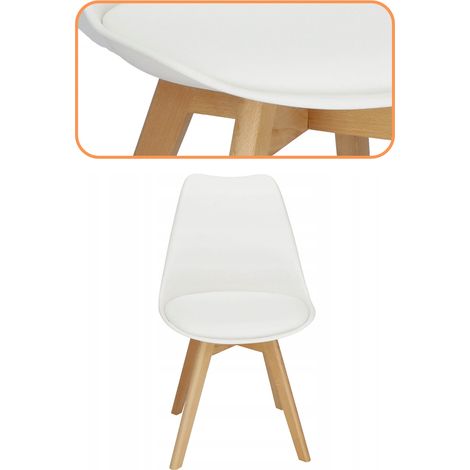 SEDIE 4pcs SCANDINAVE PER CUCINA SALOTTO SEDIA MODERNA CON CUSCINO (1/5)
