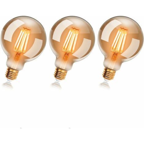 6-W-Edison-Vintage-G80-LED-Lampe, warmweiß 2200 K, E27, entspricht einer 48-W-Glühbirne, Retro-Glühbirne (1/4)