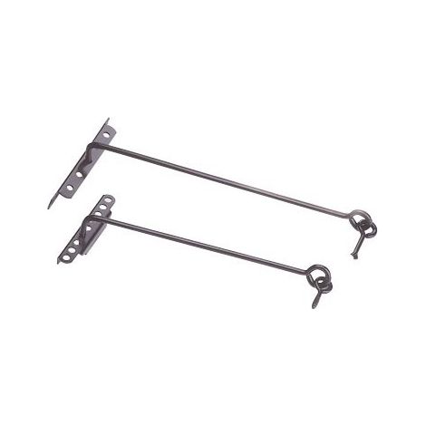 Gancio a cremagliera con maniglia Ø8 x 600mm BOURG MERMIER da avvitare - Cataforesi nera - M-320602