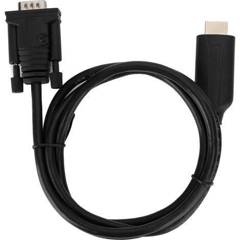 Adaptateur convertisseur HDMI vers VGA, transformateur de signal numérique vers analogique avec câble de 1,2 m (1/5)