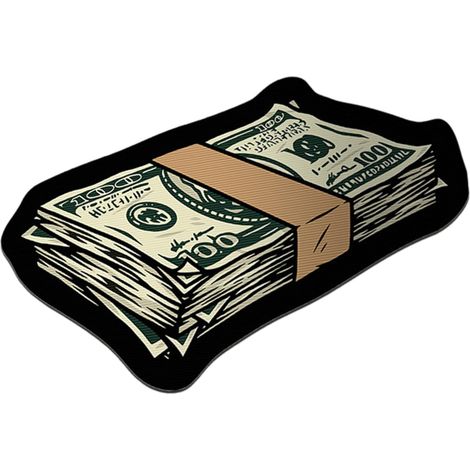 100-Dollar-Teppich (51 x 81 cm): Charmanter und komfortabler silberner Teppich im Hip-Hop-Stil mit rutschfester Oberfläche und nicht vernähten Kanten. Ideal für Schlafzimmer, Wohnzimmer und mehr. (1/5)