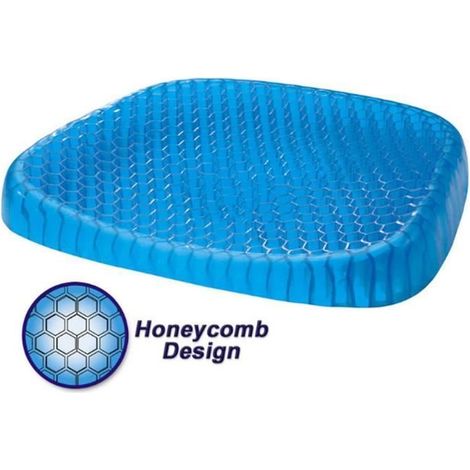Coussin orthopédique de siège de gel nid d\'abeille respirable Coussin de confort en mousse mémoire Coussin de siège de voiture (1/4)