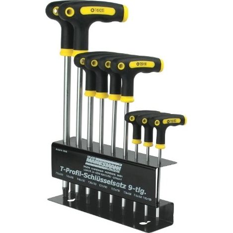 Brüder Mannesmann M18166 Juego de llaves hexagonales negro amarillo