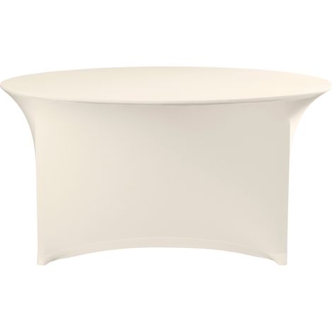 Nappe ronde sans repassage, diamètre 180 cm, tissu jersey, crème - Hendi 814444