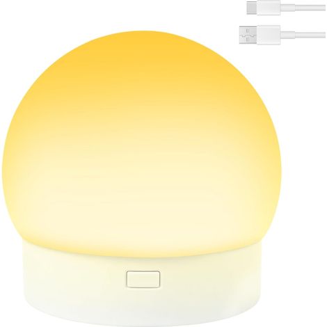 Veilleuse Enfants Rechargeable, Lampe Table Veilleuse enfant rechargeable, 12 couleurs, PVC antireflet, lampe table télécommandée (1/5)