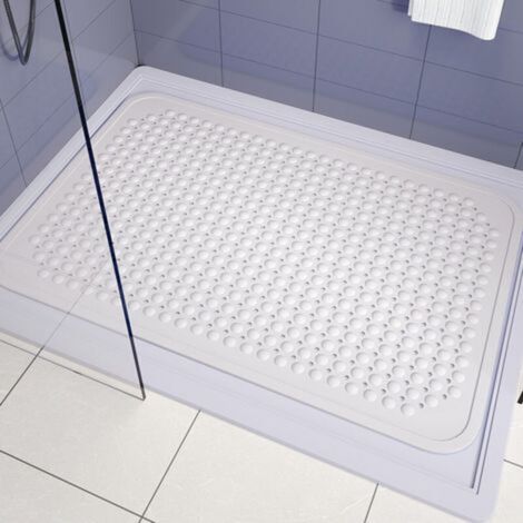 70x40cm Rectangular Shower Mat Large Bathroom Non-Slip Mat Household Shower Room Bath Mat Toilet Floor Mat PVC Foot Massage Bath Mat (1/3)
