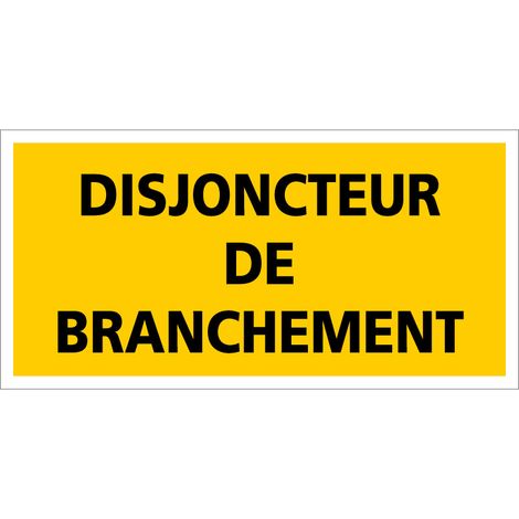 ETIQUETTE PHOTOVOLTAIQUE DISJONCTEUR DE BRANCHEMENT (C1222). A l'unité . - A l'unité (1/5)