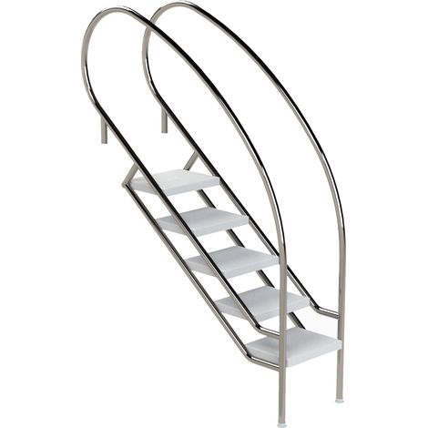 Eichenwald Pooltreppe Modell 08.2 Miami Swing Beckentiefe 1399mm Ausladung 1338mm 5 ABS-Stufen