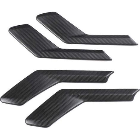 Lot de 4 autocollants de garniture pour poignées de porte intérieures de BMW Série 5 G60 (2024-2026), aspect fibre de carbone véritable mat. (1/5)
