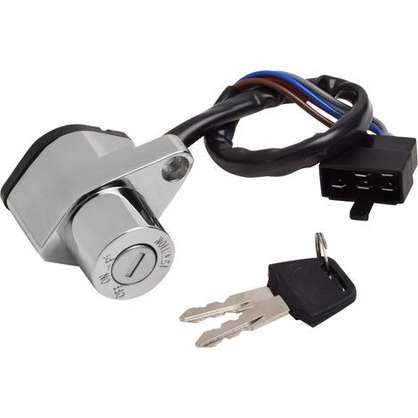 Motorcycle ignition switch and ignition lock compatible with Kawasaki Vulcan 800, VN800, and Drifter 95-06. (1/4)