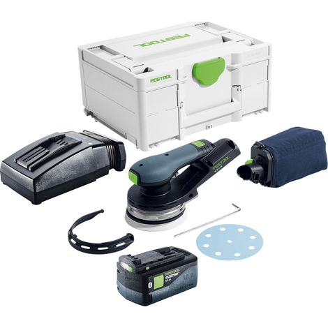 Festool ETSC 2 125-Basic Akku Exzenterschleifer 18 V 125 mm Brushless + 1x Akku 5,0 Ah + Ladegerät + Systainer