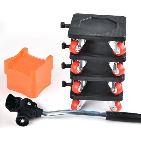 Chariot de déménagement 8 pièces, robuste et avec roulements de qualité, idéal pour canapés, tables et armoires. (1/5)