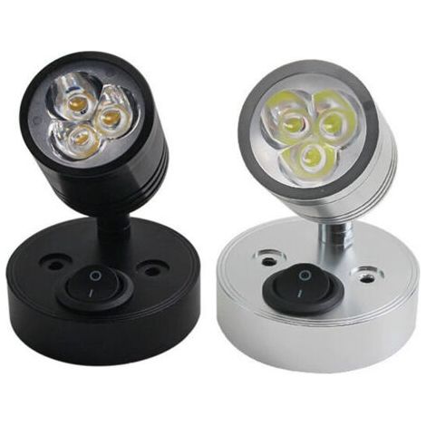 Deux pièces, lampes de lecture d'intérieur, appliques murales LED intérieures pour camping-car, spots pour voiture et yacht avec interrupteurs (1/4)