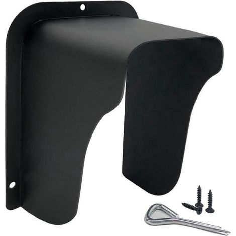 Cache Sonnette - En Métal Noir - Protection Étanche Contre Pluie Vent Soleil - Pour Sonnette Vidéo Clavier RFID Système Contrôle Accès - 1 Pièce (1/4)