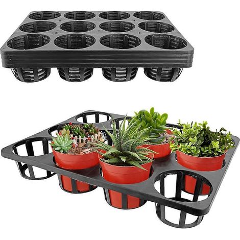 Plateaux de semis ronds à 12 alvéoles, lot de 5 plateaux de déménagement pour semis -- (1/5)