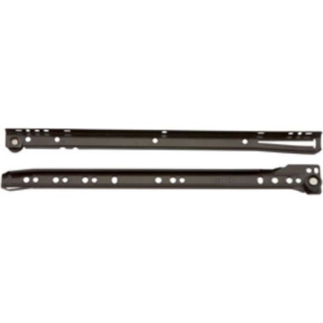 Paire de glissiA res pour tiroirs rail coulissant marron 50 mm avec roulettes complA tes avec vis