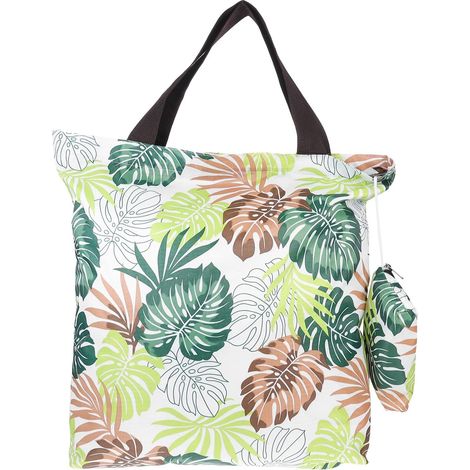 Sac cabas en tissu Oxford avec fermeture éclair , de courses pour femme , taille moyenne , léger et (1/5)