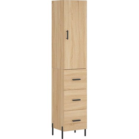 Aparador-cómoda-mueble-organizador-cocina-salón-salón-comedor-alto-Sonoma-345x34x180cm-madera-ingeniería-marrón-020033961