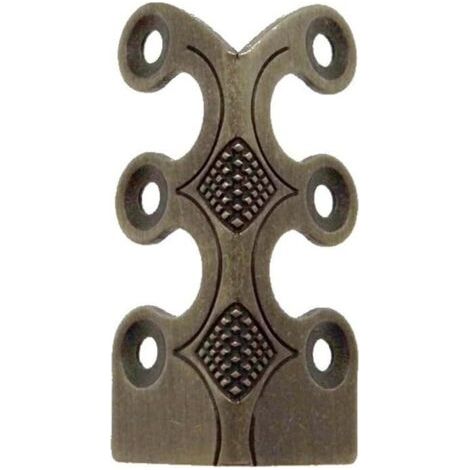 BUNTHAUS (bronze) Lot de 6 protections d'angle pour plinthe en fer, protection d'angle vintage en métal (1/5)