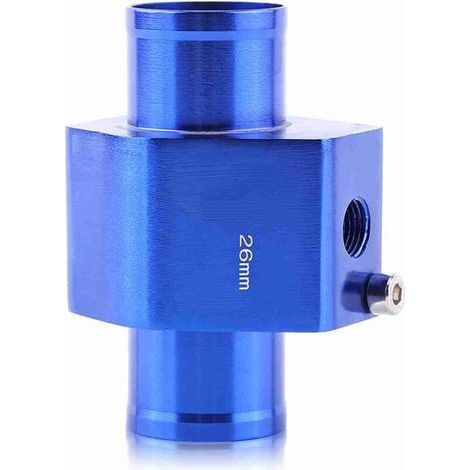 Adaptateur universel de capteur de température de tuyau de Joint de température d'eau de voiture en métal bleu 26mm (1/5)