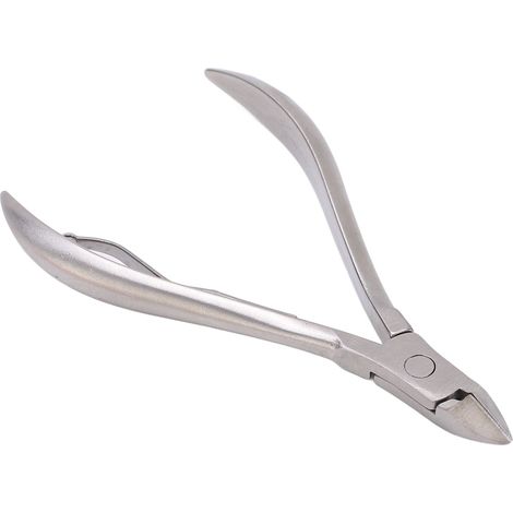Pince coupante diagonale à mâchoires coudées, revêtement chromé, en acier inoxydable C45, pour réparation et entretien. (1/5)