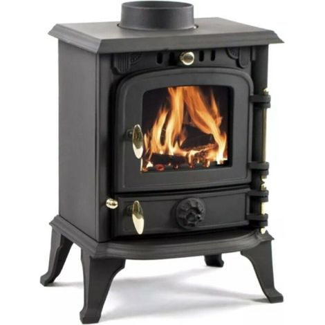 Stufa a legna/Termocamino compatto in ghisa 5/8 kW - Mod. Kompact Fire (1/2)