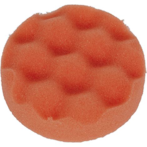 Sealey PTCCHW80O Hook-and-Loop Buffing & Polishing Foam Head 80 x 25mm - Orange/Firm (1/2)