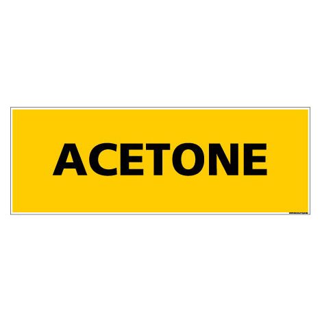 Panneau de Signalisation danger ACETONE (C0081) - Adhésif - 210 x 75 mm
