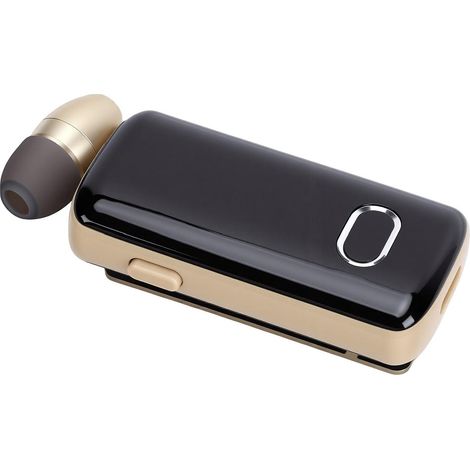 Casque Bluetooth Rétractable à Clipser, écouteur sans Fil Antibruit avec Affichage Numérique, 200 Heures en Veille, Appels Professionnels Clairs pour Le Bureau de Conduite (Gold) (1/5)