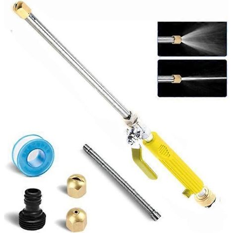 Luxora High Pressure Water Lance Hose Nozzle Jet Garden Car Washer Spray Gun Set (yellow)