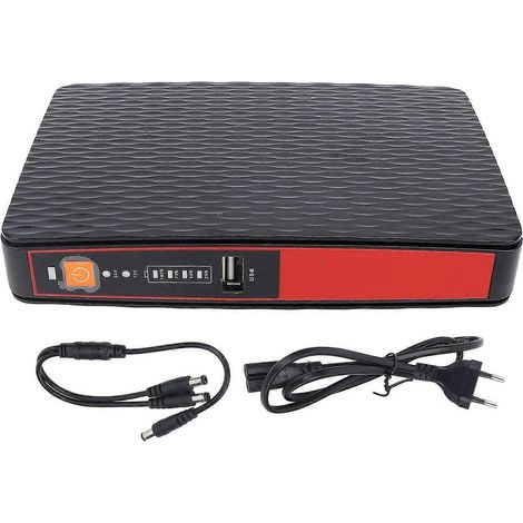 USV-Netzteil 5V 2A USB 9V 12V DC 15V 24V PoE Mehrere Ausgänge 8000mAh Unterbrechungsfreie Stromversorgung