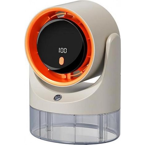 Climatiseur Mobile Ventilateur Brumisateur Bureau USB Réservoir Transparent Écran Numérique Compact Beige (1/5)