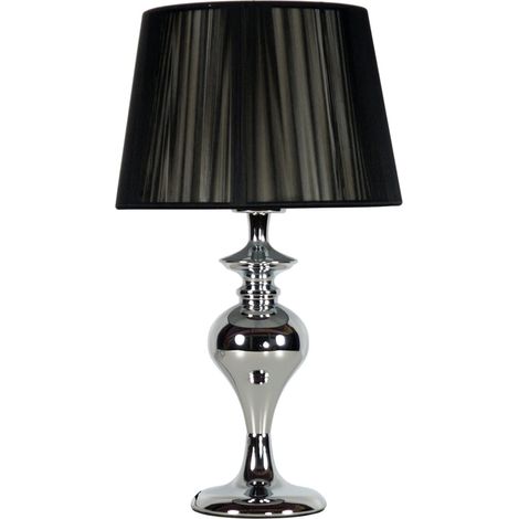 Lampe de table Candellux Gillenia chromé noir E27 IP20 (1/2)