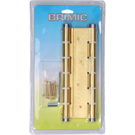 Cerniera doppia azione brimic alluminio oro 180x33 mm